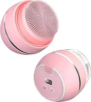 SJIE Facial Cleansing Brush, Waterproof and Rechargeable Face Scrub Brush for Men & Women, Cleansing, Exfoliating and Massaging, Electric Face Scrubber (Pink)