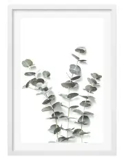[Profile Australia] Australian Made Eucalyptus Foliage Art Print A1 Frame in White