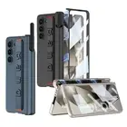 Slim Strap Magnetic Hinge Shockproof Case w/Screen Protector for Galaxy Z Fold 6
