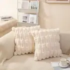 Fluffy Throw Pillowcover Multiple Sizes Cushion Cover Sofa/Bed