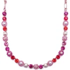 Mariana Roxanne Rose Gold Necklace Red Fuchsia Rose Flower Mosaic 1166 NWT