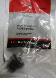 RadioShack SPDT Panel-Mount Paddle Switch 275-0648 New And Sealed