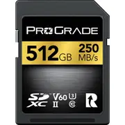 ProGrade Digital 512GB SDXC UHS-II V60 Memory Card (Gold)