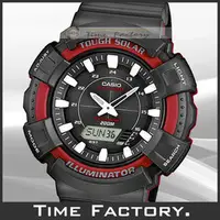 在飛比找PChome商店街優惠-【時間工廠】CASIO 大錶徑 黑紅 GA造型雙顯錶 AD-