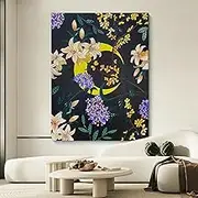 Oil Painting - Tulip Flowers Texture Painting Large Size Sofa Background Wall Decorative Painting,Living Room Sofa Background Wall Decoration Painting,As Shown,60 X 90 Cm(24"X36")