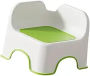 LCSVCCXA Small Stool for Kids, Footstool with Backrest, Shower Stool, Changing Stool for Bedroom, Apartment, Living Room, Bathroom, Green, as described