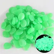 500Pcs Glow in The Dark Rocks, Luminous Pebbles Glow Stones for Outdoor Decor,Luminous Stones Glow Gravel Rocks Decorative Stones for Fish Aquarium Garden Walkway (Color : Green 2)