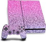 Official Monika Strigel Lavender Pink Art Mix Vinyl Sticker Gaming Skin Decal Cover Compatible with Sony PlayStation 4 PS4 Console and DualShock 4 Controller Bundle