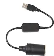 Female Converter Car Lighters Socket - Usb to Lighters Socket Converter | Usb to Car Lighters Socket, 5 v To 12 v Converter Plug Socket, Wired Controller Plug, Car Adapter for Driving Recorder