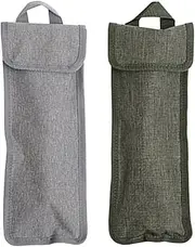 GANAZONO 2Pcs Tent Peg Storage Bag Pouch for Camping Hiking and Outdoor Use Grey Lightweight Durable Tent Stake Container