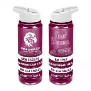 Manly Sea Eagles NRL 650ml Drink Bottle with Bands *NEW LOGO*