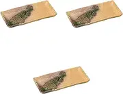 Set of 3 Nebula IGA Protruding Dishes [8.3 x 4.1 x 0.7 inches (21 x 10.5 x 1.8 cm) | Setomonohonpo