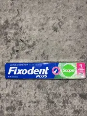 Fixodent PLUS Denture Adhesive CREAM Scope Flavor 2 oz (57 g) 1 Pack P&G NEW