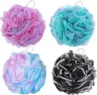 BTYMS 4 Pieces Loofah Bath Sponge 75G/Pc Bath Puffs Shower Scrunchies Large