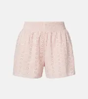 [Velvet] Velvet Iris embroidered cotton poplin shorts AU 14 pink