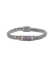 Samuel B. 18K & Silver 1.18 ct. tw. Pink Sapphire Bracelet
