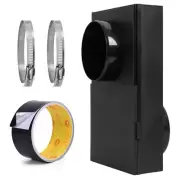 Periscope Dryer Vent Kit 0-5" Adjustable Dryer Vent for Tight Space - BLACK w...