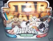 Star Wars galactic heroes Obi Wan & clone trooper MIB AOTC clone clean package