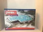 Pyrex 2 Piece Set LIMITED EDITION 3 Qt Glass 9 X 13 Pan with SNOWFLAKE BASKET
