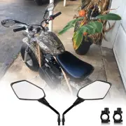 7/8" Handlebars Clamps + 10mm Rearview Side Mirrors For Coleman CT200U-EX Bike