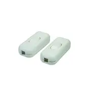 Inline Cord Switch Electrical Light Lamp Parts Power Replacement Dimmer White