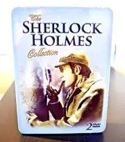 SHERLOCK HOLMES Collection 2 DVD in Embossed Tin Case, Basil Rathbone, NEW