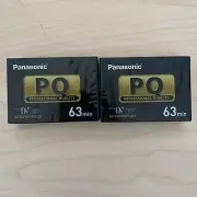 2 Panasonic PQ MiniDV Tapes 63 Min New Factory Sealed AY-DVM63PQUS