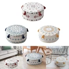 Unfilled Pouf Ottoman Cover, Footstool Foot Rest Cover for Bedroom Living Room