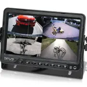 Elinz 7" DVR Splitscreen Monitor 12V 24V 4 AV Inputs 800x480 Bus Truck Caravan
