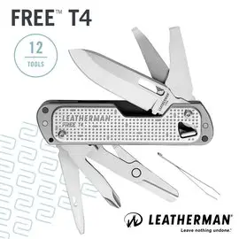 【LEATHERMAN】FREE T4 12用多功能工具刀 832686 登山 露營 求生 野外探險 多用途 螺絲 隨身工具組