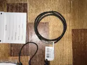 David Yurman Sterling Silver Chevron Triple Wrap Black Leather Bracelet