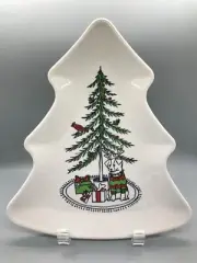 Fiesta Christmas Whimsy Tree Plate in White | Fiestaware Dog | Limited Quantity