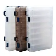 TACKLE BOXES Fishing Lure Tray with Handle Clear Brown 3 Pack SEUFITE