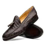 NEW Marco Milano Fashion Dress Shoes Exotic Crocodile Leather Bianchi Brown