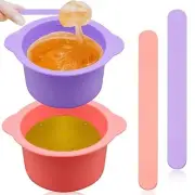 2Pcs Silicone Wax Warmer Liner Silicone Wax Bowl for Wax Warmer Non-Stick Wax...