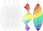 4 Pcs 11 Inch Sublimation Wind Spinner Blanks, Aluminum Wind Spinners Sublimation Blanks, Sublimation Blanks Products Sublimation Wind Spinners DIY Ornaments Sublimation Blanks for Garden Yard