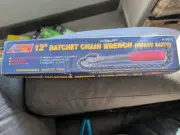 12" Ratchet Steel Chain Link Grip Pipe Wrench Plumbing Tool