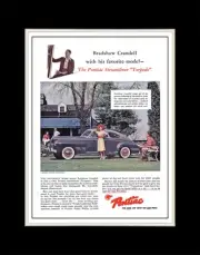 1941 Pontiac Streamliner Torpedo with Bradshaw Crandell - Matted for 11x14 Frame