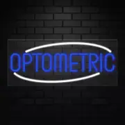 Optometric Sign for Business Displays | LED Flex Neon | 32"W x 13"H x 1"D