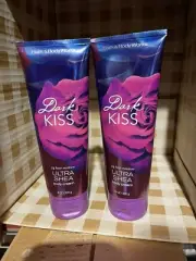 2 Bath & Body Works Dark Kiss Purple Blue 24 hour Ultra Shea Body Cream 8oz