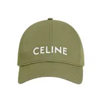 在飛比找ETMall東森購物網優惠-【CELINE 】CELINE 刺繡 文字款 棒球帽-綠色(