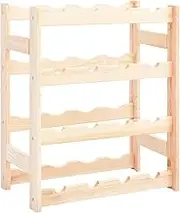 Wine Rack for 16 Bottles Solid Wood Pine,Rustic Solid Wood Wine Rack for Storing and Displaying Up to 16 Bottles Home Bar Furniture