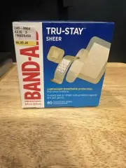 NIB Band-Aid Tru-Stay Sheer Assorted (80 In Box)
