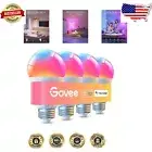 4-Pack Smart RGBWW LED Bulbs, 1000LM Dimmable, Voice Control with Alexa/Google