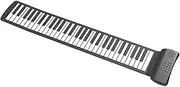 OFFSCH 61-key Roll-up Keyboard Piano Portable Digital Piano Hand-rolled White