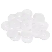 60pcs 40L Sewing Buttons 1" Resin Round Flat 4-Hole Craft Buttons, White