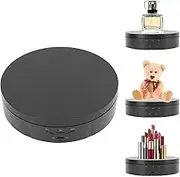 Jerliflyer 2 in 1 Rotating Display Stand Mute Rotating Jewelry Display Turntable for Watch Cosmetics Photography (plastic 2)