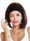 Wig Ladies Headband Short Smooth 80er Retro Look Mahogany Braun GFW948