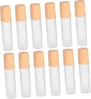 VICASKY 12pcs Empty Roller Bottle Frosted Glass Essential Oil Bottles with Balls for Travel and Storage Leak Design UV Protection