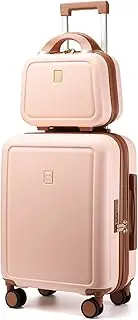 [MYER] Carry On Hard Shell Luggage Sets 2 Piece with Spinner Wheels,Expandable Suitcase with TAS Lock,3-Layer PC Texture, Pink, 13-inch/20-inch, Pc Hardside Expandable Luggage With Spinner Wheels
